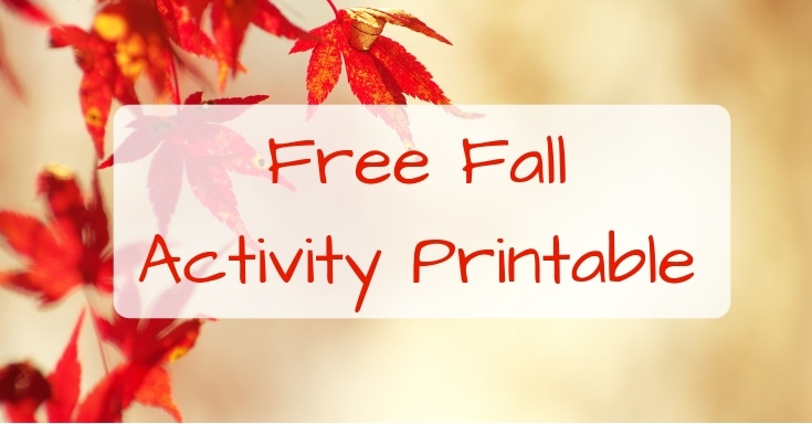 FREE – Fall Theme Activity Printables