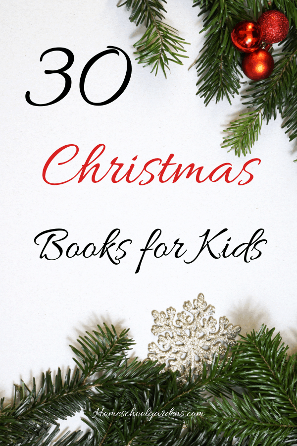 pinterest image for Christmas books for kids