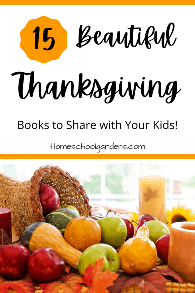 pinterest image for Thanksgiving Books for Kids