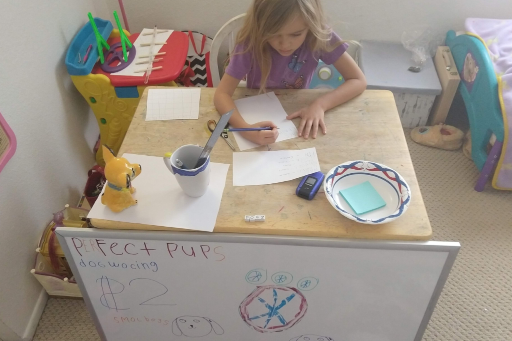 kid entrepreneur writing business plan