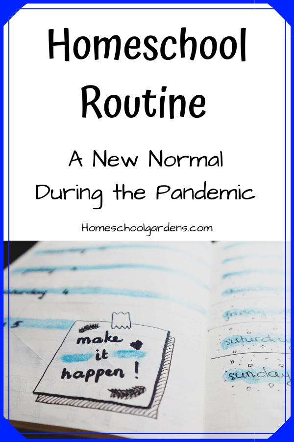 homeschool routine during pandemic pinterest image
