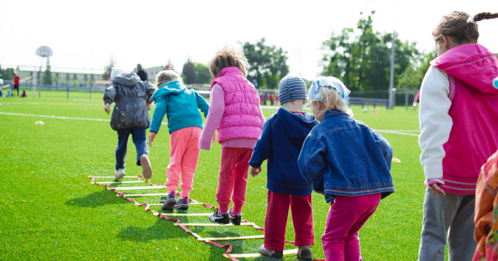 group of childred playing