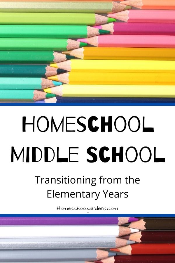 pinterest image for homeschool middle school