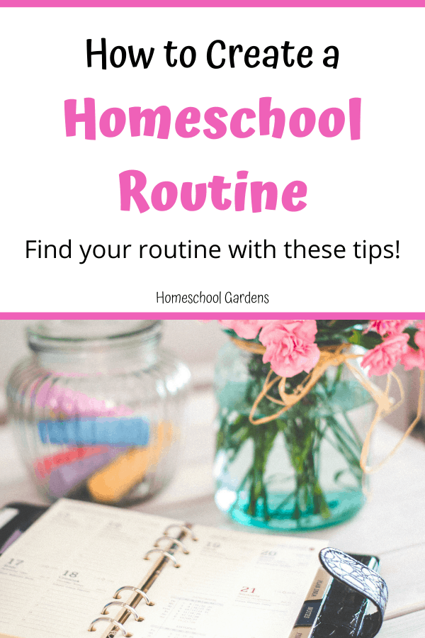 pinterest image for homeschool routine