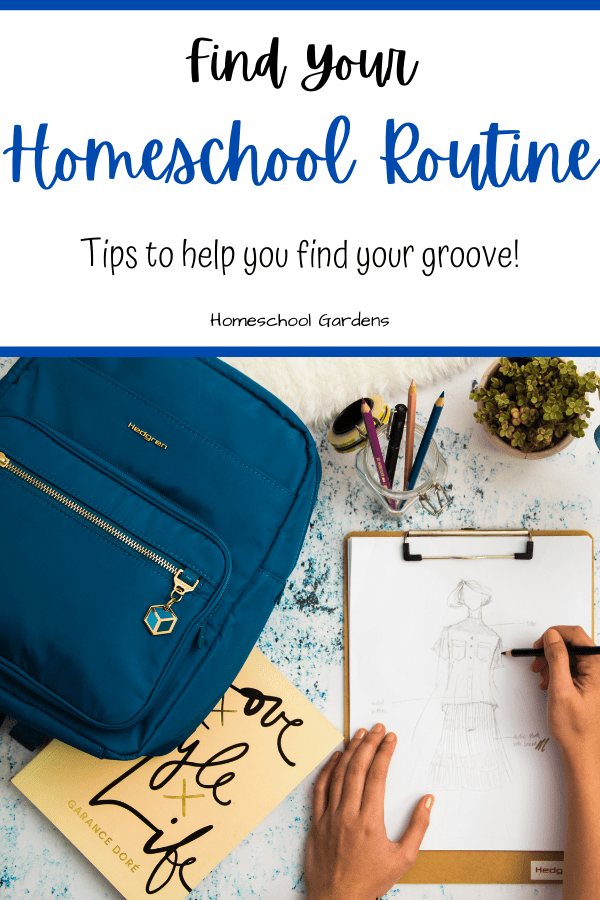 pinterest image for homeschool routine